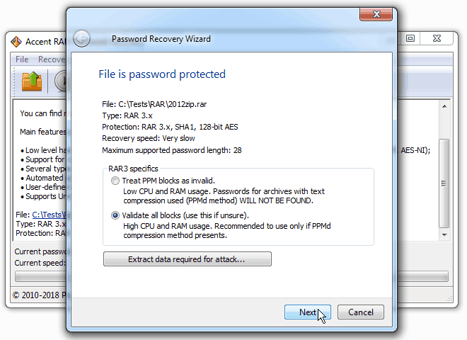 rar password recovery download